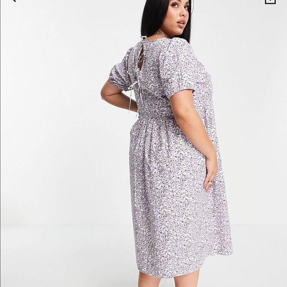 ASOS CURVE - purple floral dress NWT